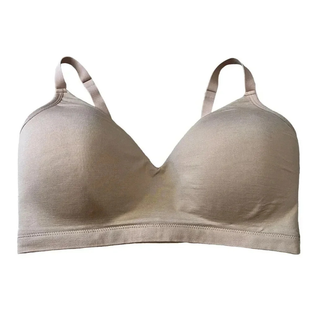 ThirdLove Women's Wireless Lightly Lined T-Shirt Bra Beige Size MD++